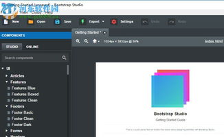 bootstrap studio 下載 bootstrap studio 網頁設計軟件 4.4.8 免費版 河東下載站