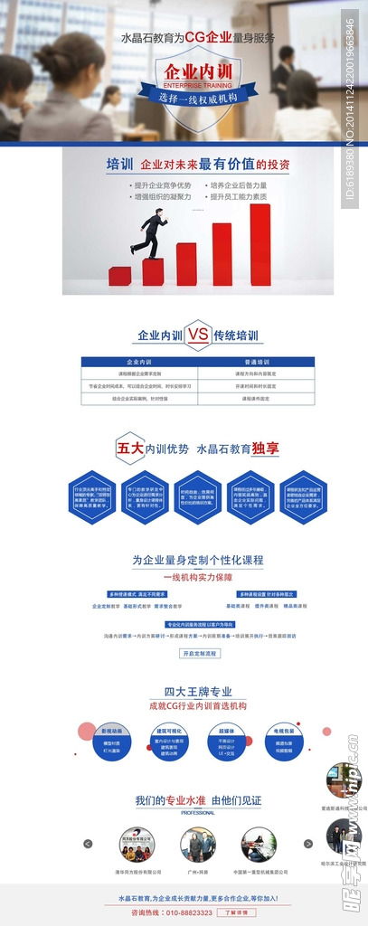 企業(yè)內(nèi)訓(xùn)專題頁設(shè)計(jì)圖 中文模板 web界面設(shè)計(jì)