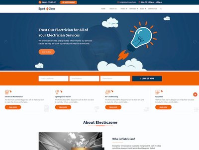 創意的電器售后服務網站html前端代碼模板