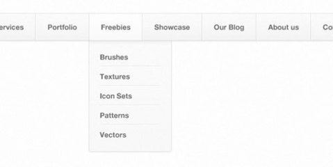 國外免費導航菜單PSD模板